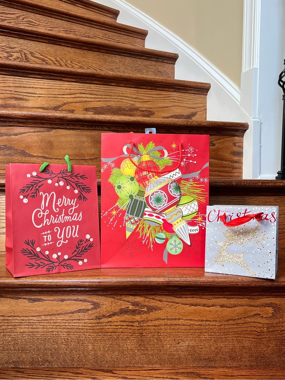 Lot of 3 Holiday Christmas Gift Bags